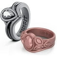 thumbnail image 1 of Rinfit Silicone Rings for Women. Female Wedding Bands; Diamond Pear and Oval Set, 1 of 7