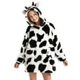 thumbnail image 2 of BFHHYA Kids Fleece Blanket Hoodie Wearable Blanket Cute Cartoon Robe Comfy Oversized Sweatshirt With Pocket Gifts for Boys Girls, 2 of 3