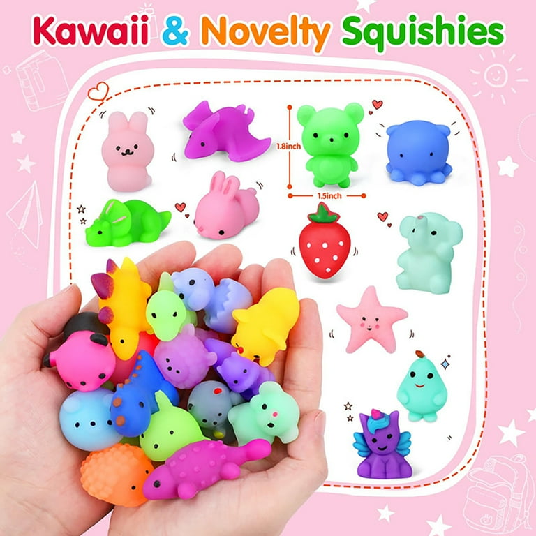 YUNOVA 200 Pack Kawaii Squishy Toys, Stress Relief Sensory