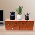 thumbnail image 3 of 6 Drawers Brown Desktop Dresser Wooden Storage Dressers Chests of Drawers for homes, offices, libraries, 3 of 20