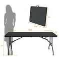thumbnail image 2 of Table Pliante Portable, Intérieur et Extérieur, Convient au Camping, Noir, 2 of 8