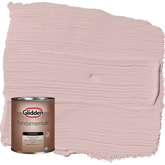 Glidden Fundamentals Tea Time / Pink Flat Exterior Paint, 1 Quart