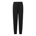 thumbnail image 7 of Women Wide Leg Pants 2024 Elastic Waist Fashion Solid Casual Sports Sweatpants Loose Pants With Pockets Casual Pants Women Pockets Womens Pants Casual Trouser Paper Bag Pants Elastic Long Yoga Pants, 7 of 7