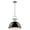 Pewter, variant on Golden Lighting-3604-L PW-BK-Duncan - One Light Rod Pendant Black Glass Pewter Finish