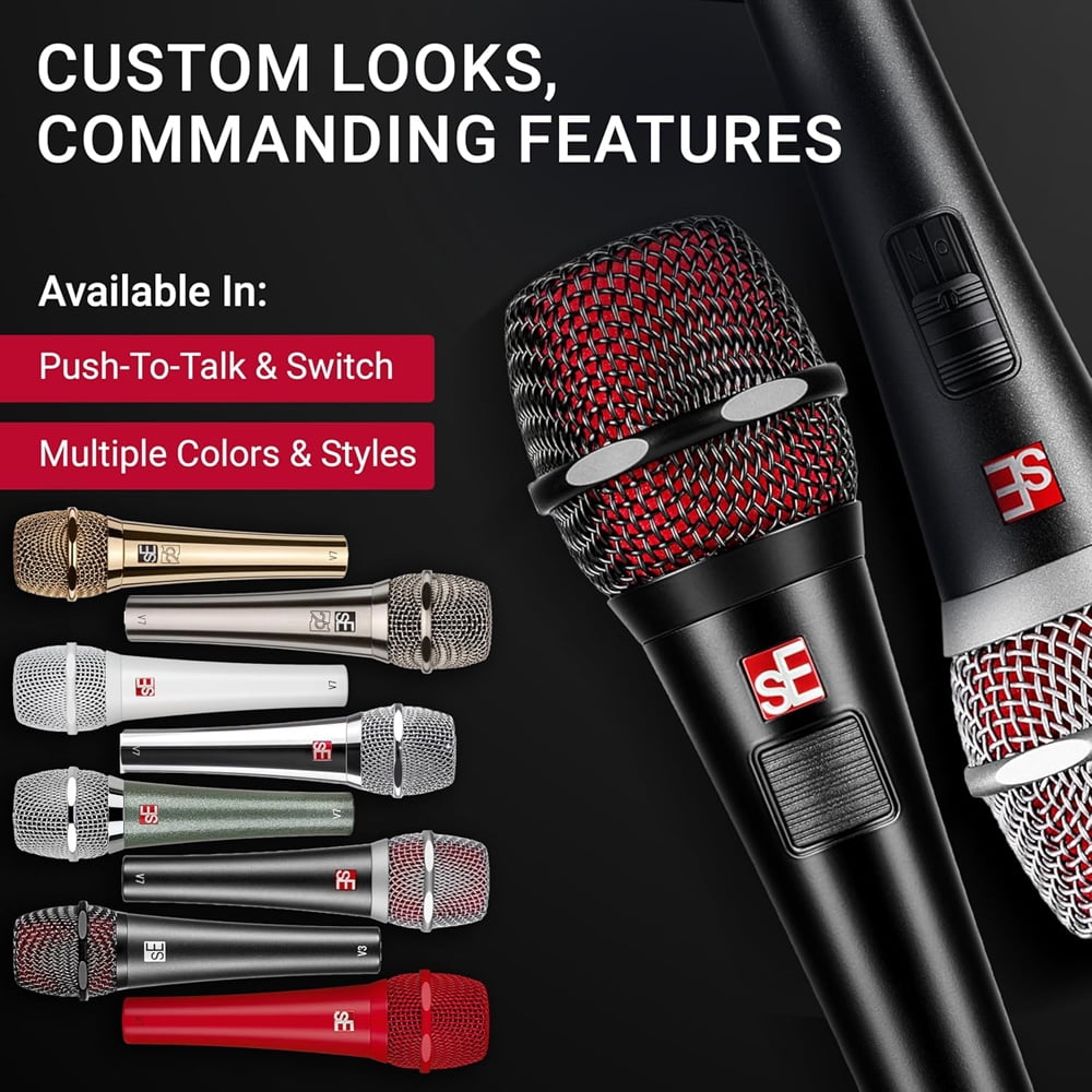 sE Electronics V7 Black Dynamic Supercardioid Handheld Vocal Microphone