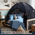 thumbnail image 6 of Twin Bed Toddler Canopy Tent, Kids Indoor Canopy Privacy Space Sleeping Playhouse Blackout Bunk Bed Tents Twin Size (Galaxy Tent) for Boys Girl Birthday, Christmas House Gift, 6 of 15