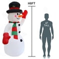 thumbnail image 4 of Muñeco de nieve inflable gigante de 2.4 metros con luces LED, ideal para decoración navideña interior y exterior, resistente al agua y fácil de instalar. ¡Crea un ambiente festivo en tu hogar!, 4 of 6