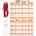thumbnail image 4 of UVN Womens Pajama Sets Fall Long Sleeve Button Down Tops and Pants 2 Piece Outfits Ladies Lace Sleepwear Soft Pjs Lounge Sets, 4 of 10