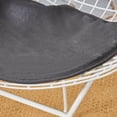 thumbnail image 3 of Sutton Outdoor Iron Chairs with Cushions, Set of 2, White, Black, 3 of 6