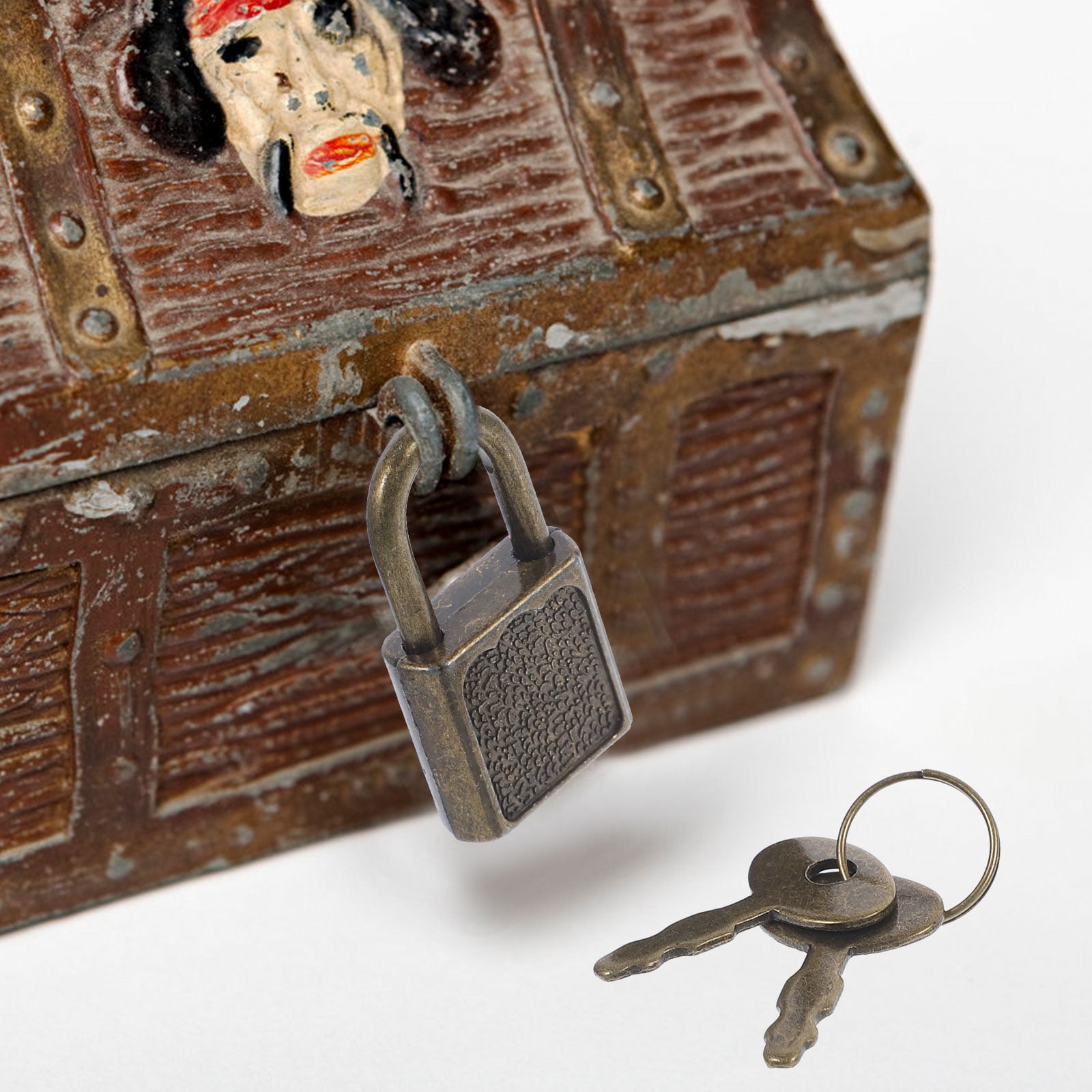 MLINS 5 Sets Pirate Chest Locks Antique Small Locks with Keys for