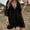 Black, variant on Oplxuo Women's Contrast Lace Bathing Suit Cover Up V-Neck Swimsuit Coverups Loose Swimwear Beach Dress Beachwear