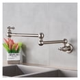 thumbnail image 1 of Brushed Gold Foldable Pot Filler Tap Wall Mounted Kitchen Faucet Single Cold Water Kitchen Tap Rotate Folding Spout For Kitchen ,bar Laundry RV Farmhouse, 1 of 7