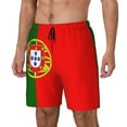 thumbnail image 2 of Mens Swim Trunks Portugal Flag Quick Dry Board Shorts with Compression Liner, 2 of 7