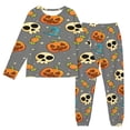 thumbnail image 4 of RMGVDSD Womens Pajama Sets Halloween Print Ladies Pajamas Long Sleeve Top and Long Pants Cozy Sleepwear 2 Piece Loungewear Nightwear Fall Outfits, 4 of 4