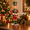 A, variant on Christmas Resin Dog Nutcracker Figurine Toy Soldier with Golden Scepter Red Green Uniform for Mantel Shelf Tabletop Decor