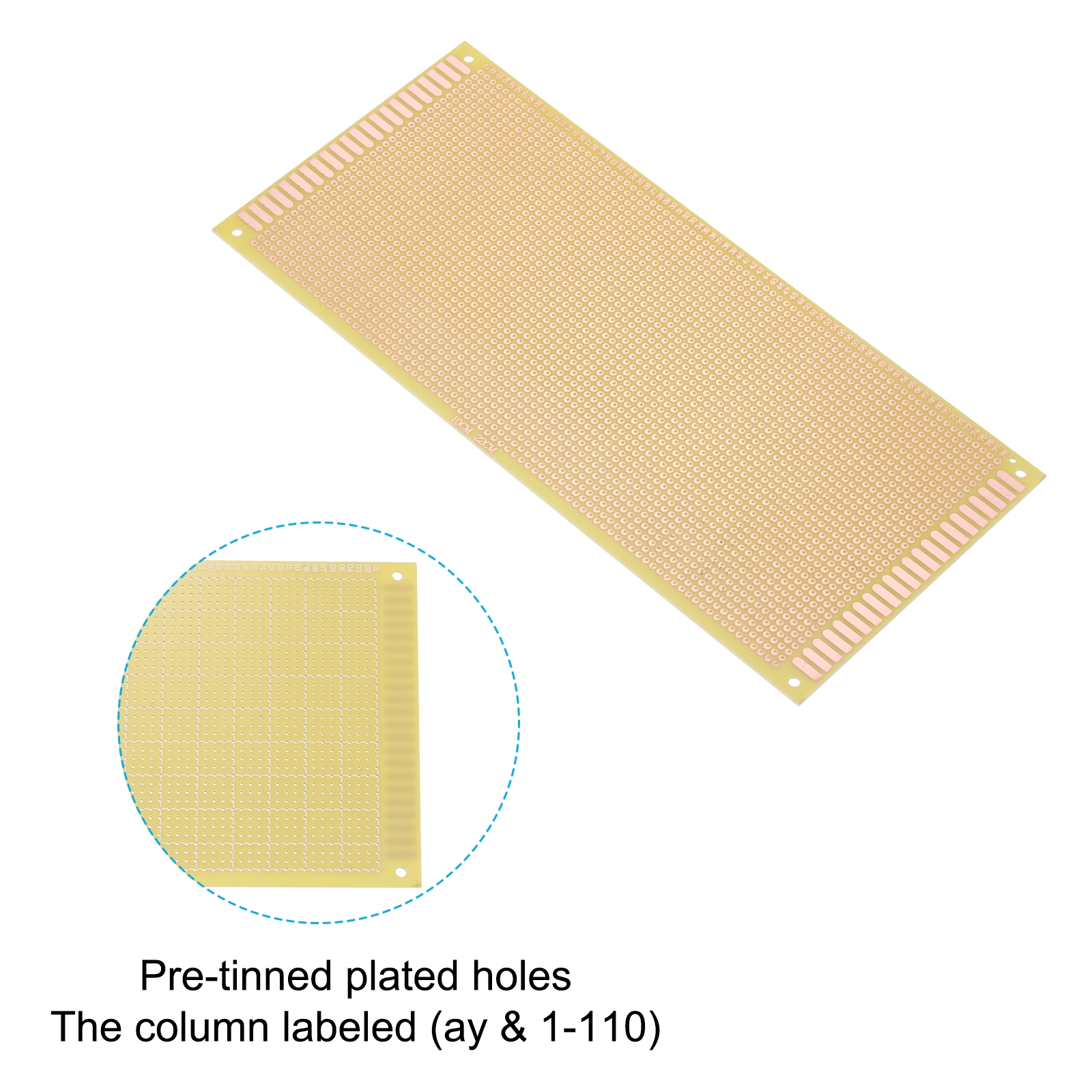 4" x 8.7" PCB Board Circuit, 12 Pcs Single Sided Prototype Solder Boards for Soldering and Electronic Project Circuit Boards Solderable Breadboard, Yellow