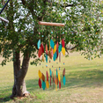 thumbnail image 5 of Blue Handworks Santa Fe Colors Beaded Glass & Driftwood Wind Chime - Sandblasted Glass and Found Wood Handcrafted Outdoor and Garden Windchime, 5 of 5