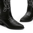 thumbnail image 4 of Botas de Vaquera para Mujer DREAM PAIRS Negras 27 cm Tacón 3.5 cm, 4 of 7