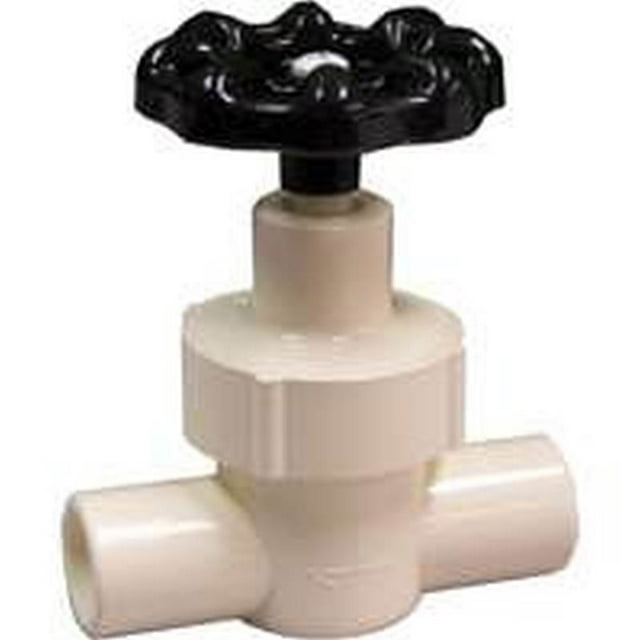 Genova 500 Universal Straight Supply Line Valve, 3/4 X 1/2 in, Slip, Thermoplastic Body