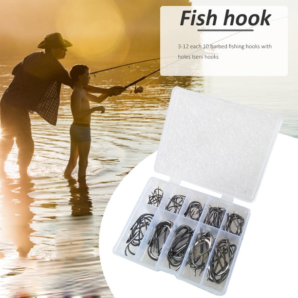 101pcs Fishing Hook Set Carbon Steel Single Jig Barbed Carp Hooks (Black) Ndcxsfigh Nuevos Originales