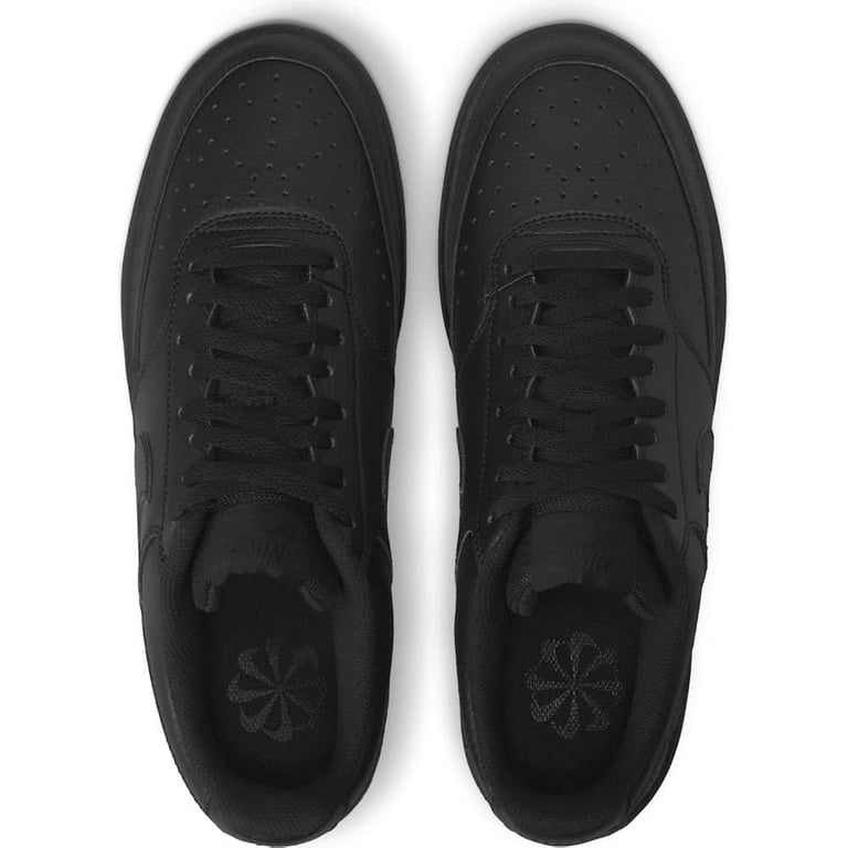 Nike Men's Court Vision Low Top Sports Skate Sneaker Shoes, Black