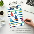 thumbnail image 3 of FORMRS Acrylic Clipboard with Low Profile Clip Standard A4 Letter Size, 12.5" x 9", Colorful Sailboats, 3 of 8