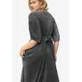 thumbnail image 2 of ellos Plus Size Stretch Knit V-Neck Short Sleeve Tie Back Maxi Dress, 2 of 4
