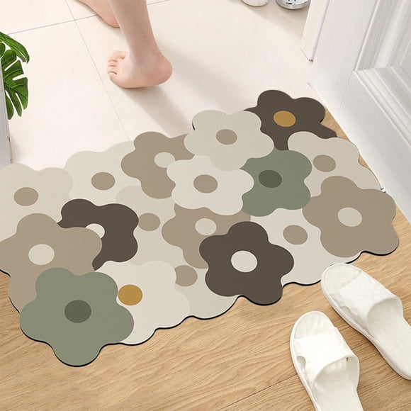 Absorbent Bathroom Bath Mat Shower Rug Drying Bath Mats Kitchen Entrance Doormats Home Floormat Bathtub Carpet