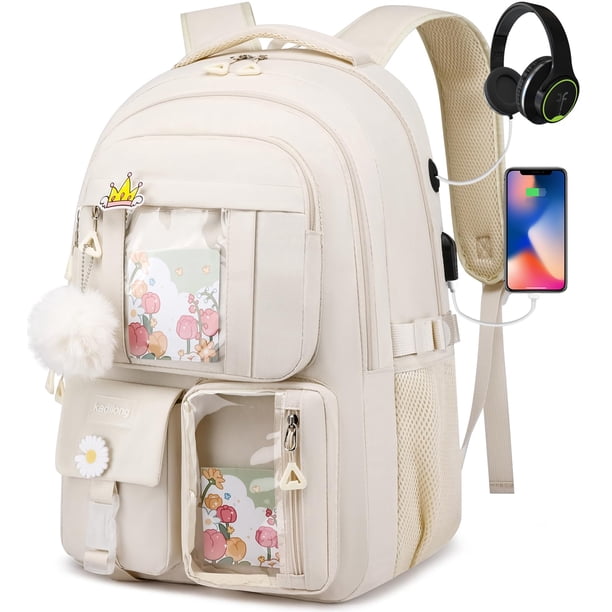 Mochila Kadilong School para niñas adolescentes de 25 litros con compartimento para portátil