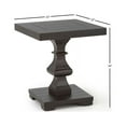 thumbnail image 4 of Dory 22" Square Pedestal End Table in Ebony Black with Plank Effect top, 4 of 4
