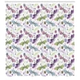thumbnail image 3 of Ambesonne Abstract Shower Curtain, Dragonflies Flowers, 69"Wx84"L, Pale Blue Purple, 3 of 3
