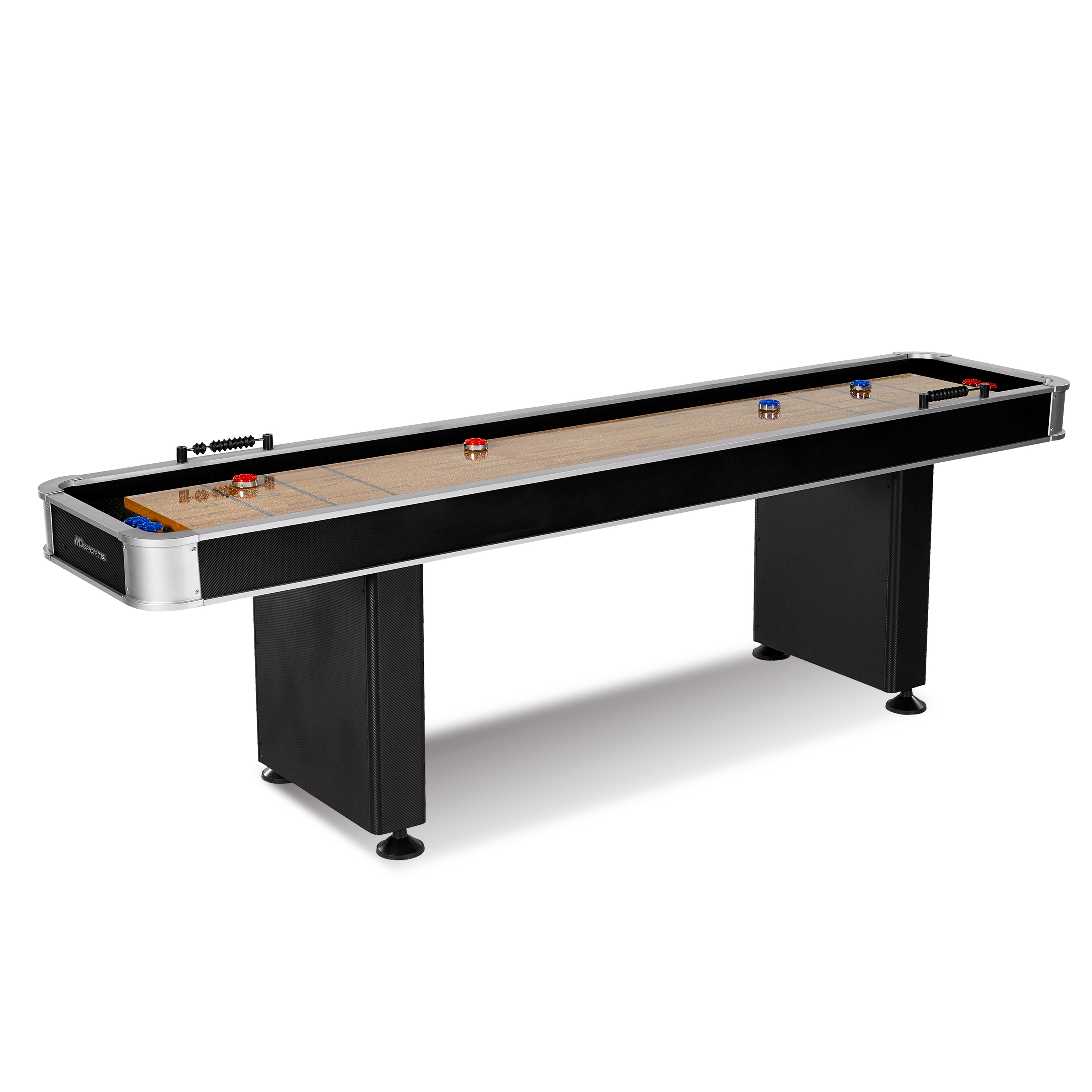 MD Sports 9 ft. Arcade Shuffleboard Table, Includes 8 pucks, 1 can of