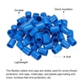 thumbnail image 4 of Unique Bargains 50pcs Rubber End Caps Cover 15mm Vinyl Screw Thread Protector Round PVC Vacuum Caps for Screw Bolt Pipes, Blue, 4 of 5