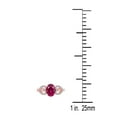 thumbnail image 6 of AoneJewelry 1.40 Carat Ruby & Heart Shape Diamond Gemstone Ring In 14K Rose Gold, 6 of 6