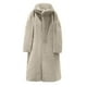thumbnail image 2 of Abrigo sintético extra grueso de visón de longitud media para otoño-invierno para mujer, talla grande, 2 of 3