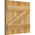 thumbnail image 2 of 21 1/2"W X 20"H Timbercraft Four 5 3/8" Boards Joined Board-N-Batten Shutters W/Z-Bar, Rough Sawn Western Red Cedar (Per Pair), 2 of 13