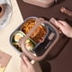 thumbnail image 4 of Contenedor Aislamiento Alimentos 2 Compartimentos Lunch Box BPA Bloqueo Doble Cara Depósito Acero Inoxidable Precedina/Vegetales Y Ensaladas, 4 of 9