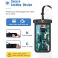thumbnail image 3 of Takfox Waterproof Phone Pouch, 2Pack IPX8 Waterproof Cell Phone Bags Fits iPhone 15 14/13/12/11, Galaxy S24/S23/ S22/S21/20, up to 7" Smart Phones, Black, 3 of 9