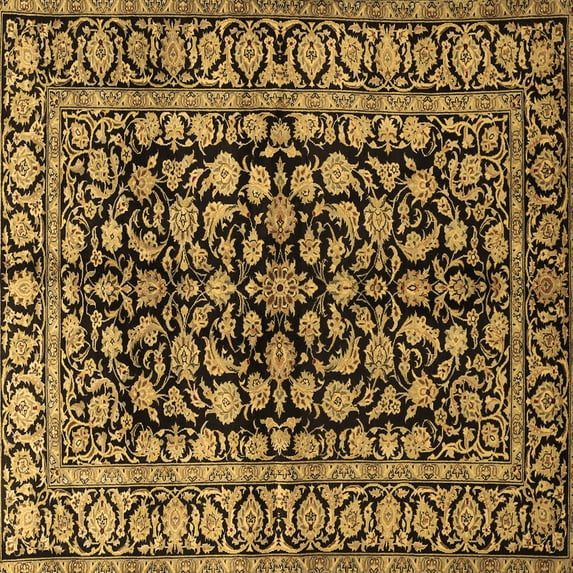 Ahgly Company Indoor Square Persian Brown Traditional Area Rugs, 7' Square