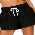 thumbnail image 3 of FNNMNNR Women‘s Sweat Shorts Casual Summer Drawstring Athletic Shorts Elastic High Waist Workout Sports Running Shorts Black S, 3 of 8
