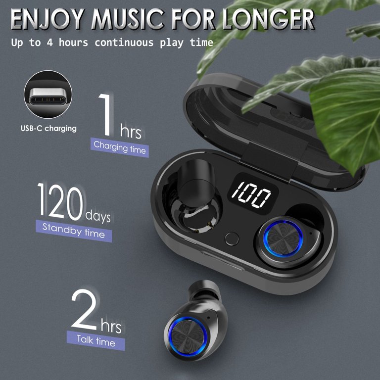 Insten True Wireless Earbuds Bluetooth 5.0 In-Ear Headphones