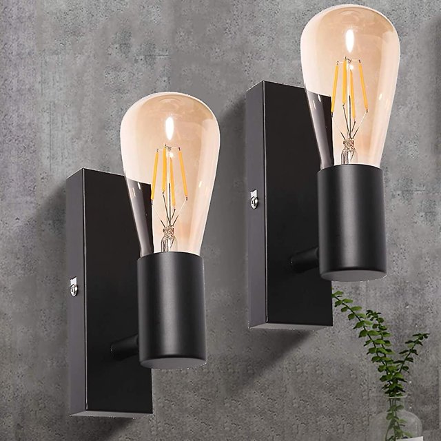 Aplique de pared interior negro Industrial Vintage, luz de pared Led ajustable Retro, pared