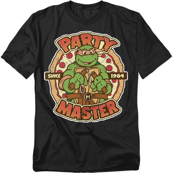 Teenage Mutant Ninja Turtles T-Shirt Mikey Party Master Unisex Graphic Tee for Men & Women