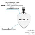 thumbnail image 2 of MyIDDr - Diabetic Medical ID Heart Pendant Necklace Stainless steel, Pre-Engraved Pink, 2 of 4
