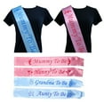 thumbnail image 3 of Baby Shower Sash Party Decoration Mom To Be/Grandma/Auntie/Nanny/Big Sister Silver Fabric Cloth, 3 of 6