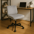 thumbnail image 4 of Silla de Oficina Acanalada Top Living Terciopelo Gris Claro, 4 of 8