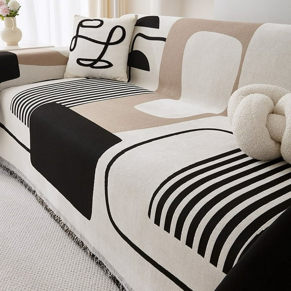 XmhyTop-A Couch Cover Khaki Chenille Sofa Covers Sofa Towel Cover for Living Room Sofa Easy Fit Washable Furniture Sofa Protector 70.87*70.87inch