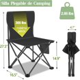 thumbnail image 2 of Sillas de Camping Plegables, Silla Plegable Portatil Ideales para Pescar, Acampar y la Playa, Juego de 2 (Blanco), 2 of 4
