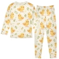 thumbnail image 2 of Dailycode Cotton Pajama Set Snug Fit Long Sleeve Top and Pants for 18M-8Y Cartoon Chick and Leaf, 2 of 7