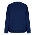 thumbnail image 5 of miqiqism Women's Oversized Sweatshirt Juniors Crew Neck Long Sleeve Hoodless Shirt Casual Crew Pullover Tops Fall 2024 Teen Girl Preppy Clothes with Pockets,Navy,Medium, 5 of 5